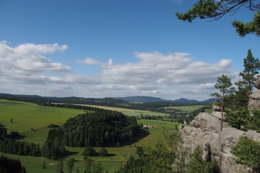 Pohled na Krkonoše z Křížového vrchu